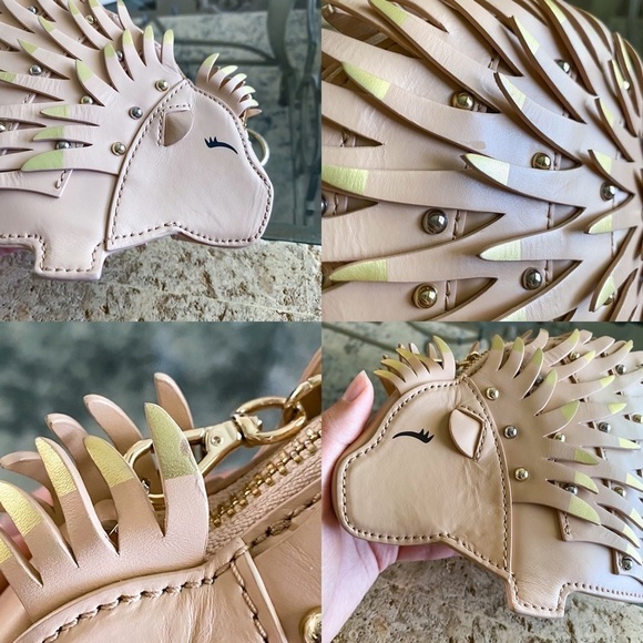 Kate Spade Bag Baja Bound Porcupine Hedgehog Leather Crossbody Multi GUC - Picture 3 of 10